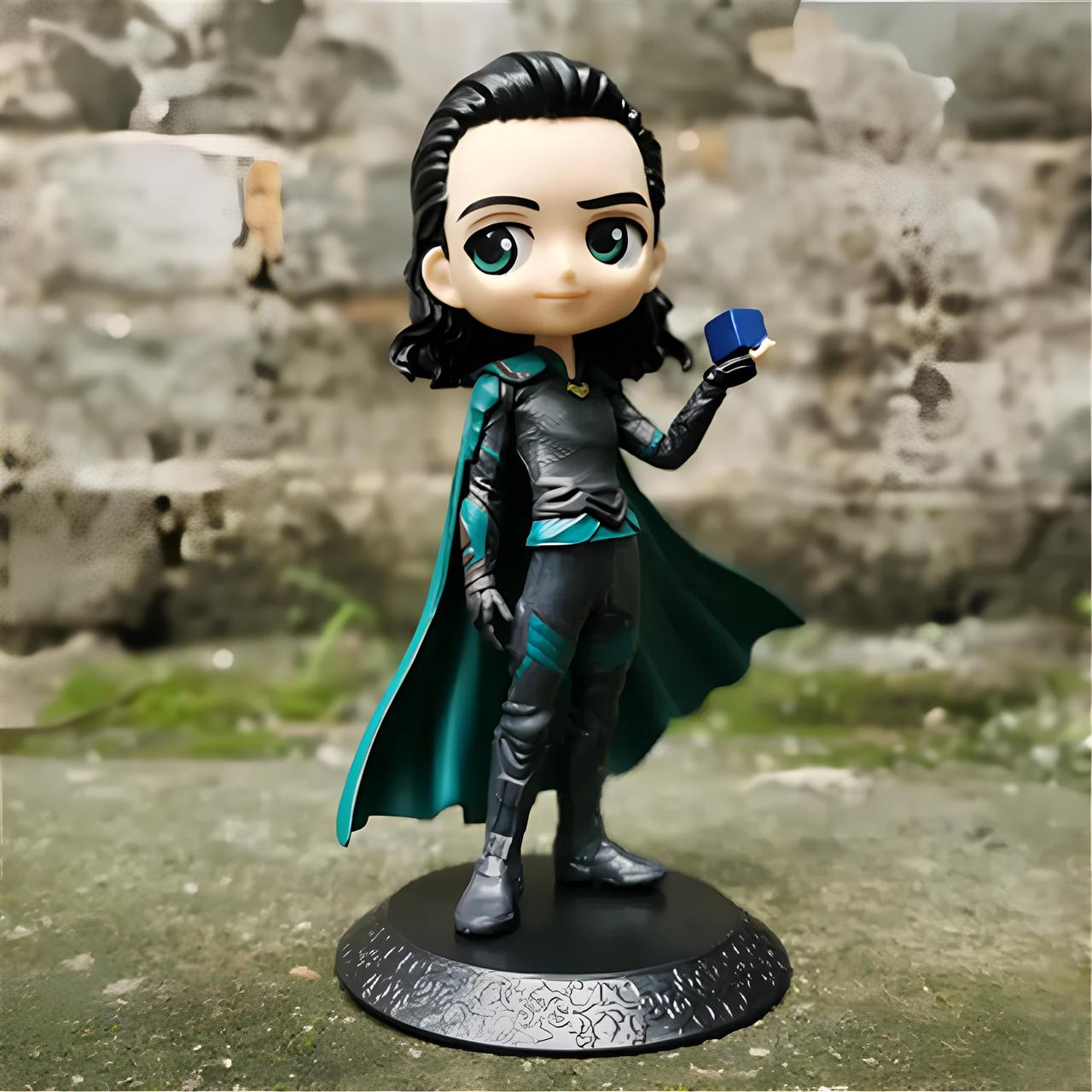 Статуетка Локі в стилі аніме, фігурка Loki 14 см з великими очима — колекційна іграшка для фанатів Marvel та аніме, яскравий та