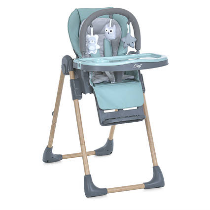 Стільчик для годування ME 1115-W CRAFT Mint, з 5-точковим ременем безпеки