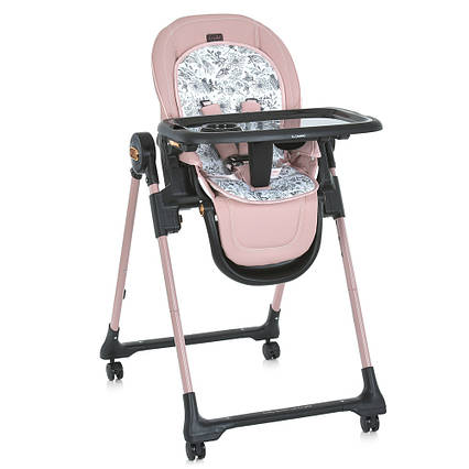 Стільчик для годування ME 1037-B CRYSTAL Rose Gold, з 5-точковим ременем безпеки