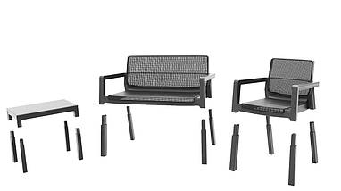 Набір меблів Keter Emily Patio set з подушками, графіт, фото 5