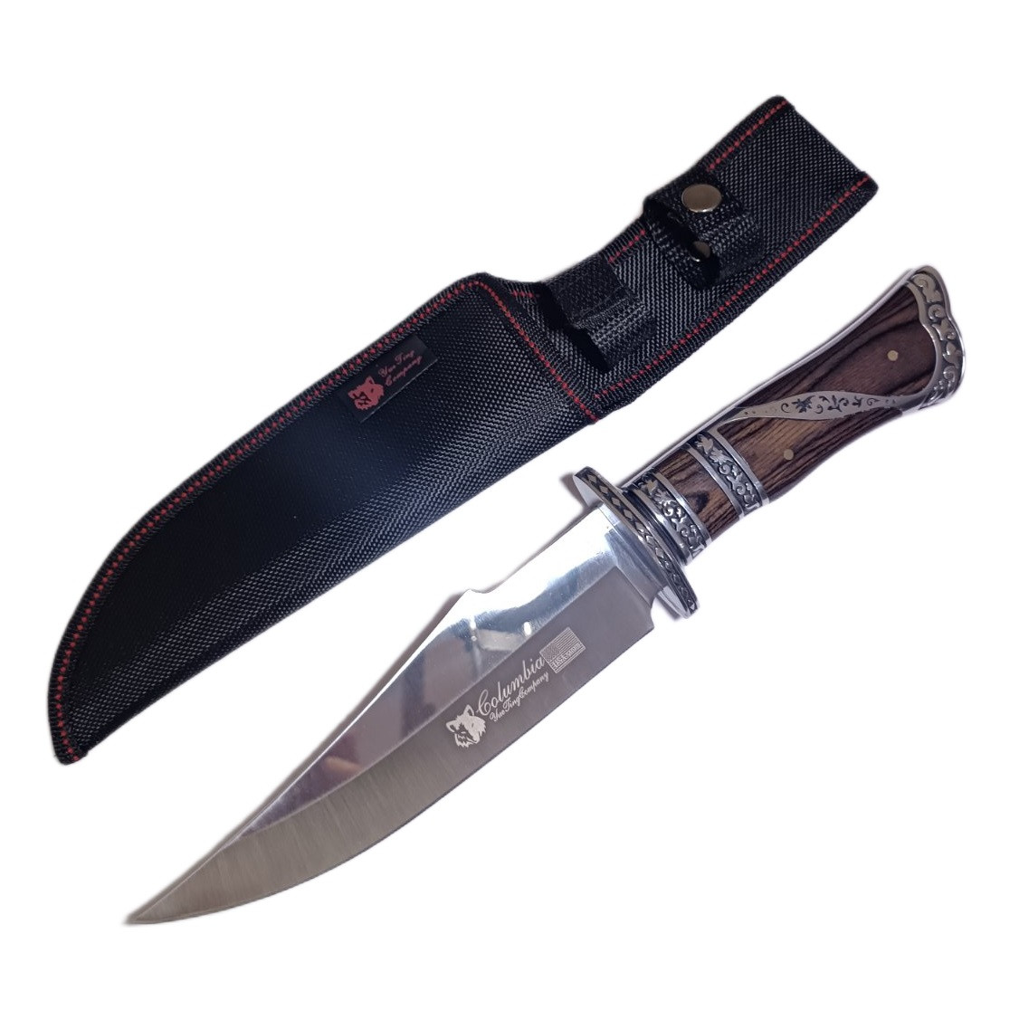 Мисливський ніж Columbia G77 із Чохлом 32см Brown (7_02204)
