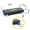 Степ-платформа 2-ступенева Cornix 68 х 28 х 10-15 см XR-0191 Black/Blue Poland, фото 8