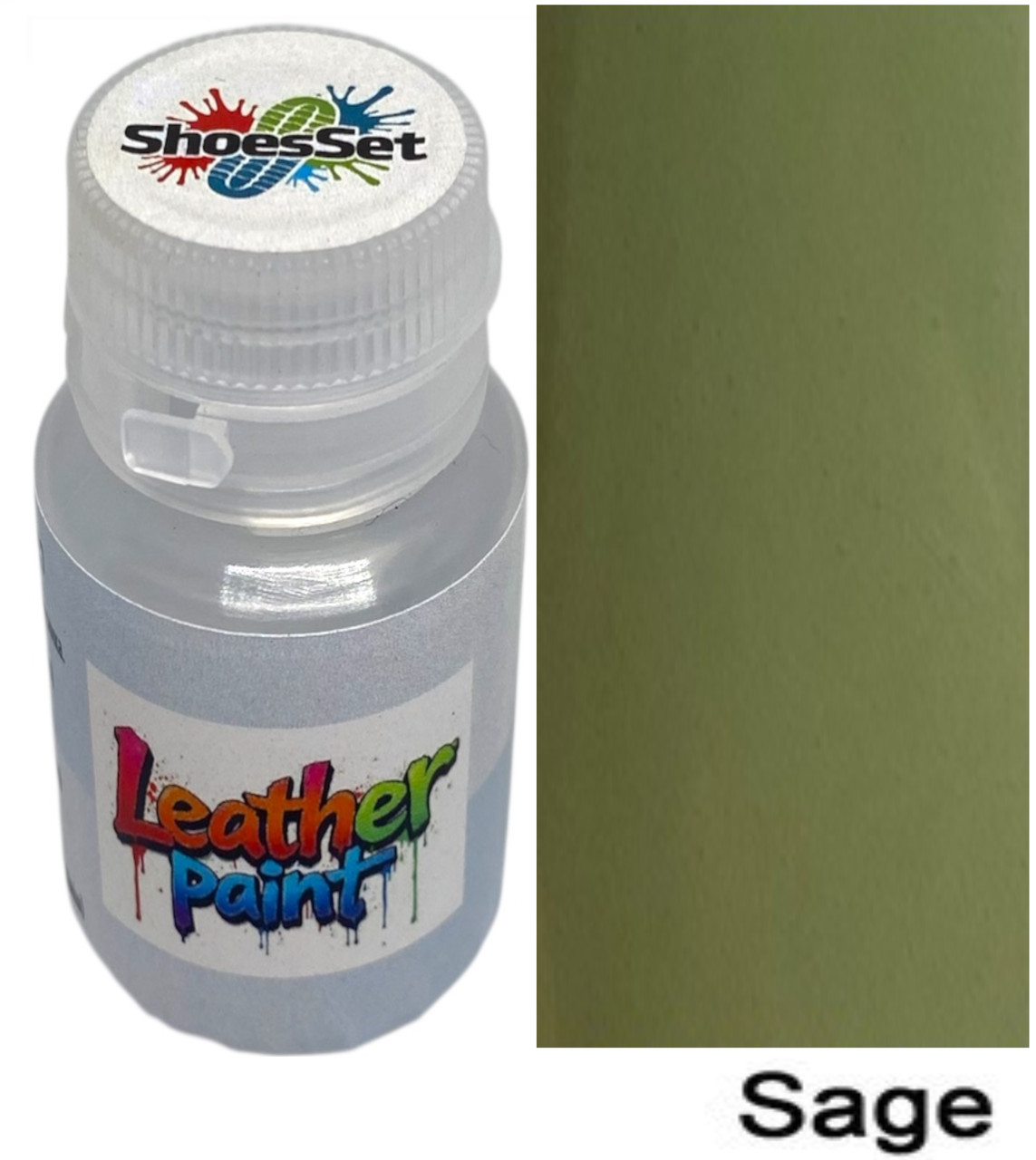 Фарба поліуретанова (водна) для шкіряних виробів 20 мл. Sage, фото 1