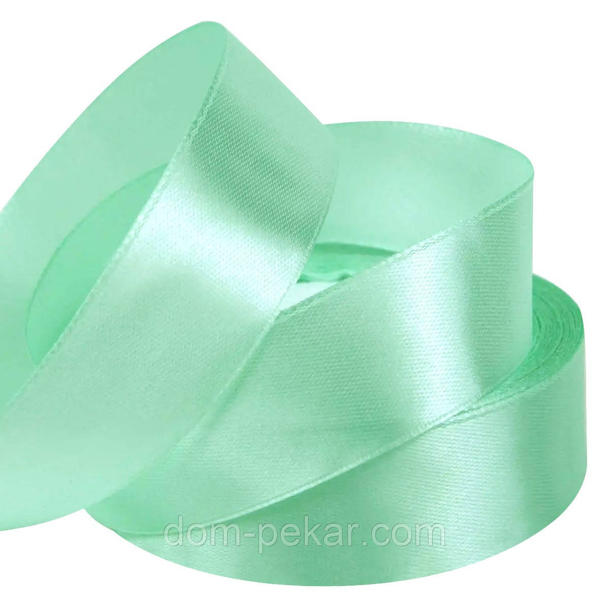 Стрічка атласна 2,5 см М'ята 23 м