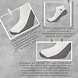 Набір жіночих шкарпеток коротких бавовняних Лео Grey Heart 36-40 6 пар Білий/Сірий, фото 5