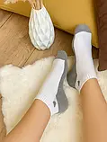Набір жіночих шкарпеток коротких бавовняних Лео Grey Heart 36-40 6 пар Білий/Сірий, фото 3