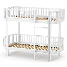 Ліжко двоярусне підліткове в дитячу кiмнату з натурального дерева Монако Верес