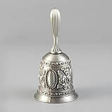 Ручний дзвін із цинкового сплаву RESTEQ 115х53 мм. Ручний дзвіночок із цинку, фото 4