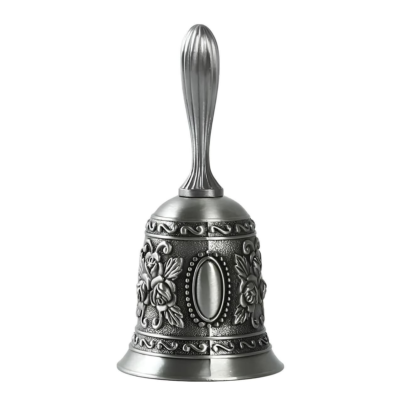Ручний дзвін із цинкового сплаву RESTEQ 115х53 мм. Ручний дзвіночок із цинку, фото 1