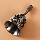 Ручний дзвін із цинкового сплаву RESTEQ 115х53 мм. Ручний дзвіночок із цинку, фото 5