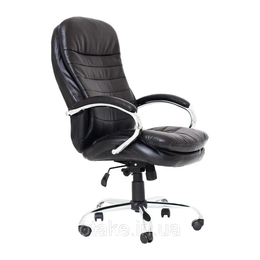 Крісло Richman Валенсія В Хром M-2 (Anyfix) Чорний, фото 1