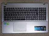 РОЗБИРАННЯ Asus F550C (Материнська плата Корпус Топкейс Палмрест Клавіатура Піддон Кришка Рамка матриці Кулер), фото 4