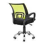 Крісло Richman Спайдер Ю Хром Піастра Сітка чорна + зелена, фото 4