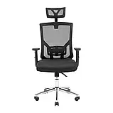 Крісло Richman Роджер Хром M-2 (Anyfix) Сітка чорна, фото 2