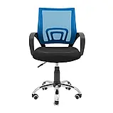 Крісло Richman Спайдер Ю Хром Піастра Сітка чорна + синя, фото 2