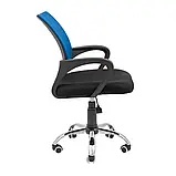 Крісло Richman Спайдер Ю Хром Піастра Сітка чорна + синя, фото 3