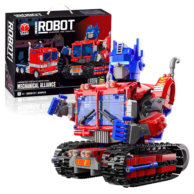 Сборный программируемый конструктор 2 в 1 «Оптимус-Прайм» на гусеницах