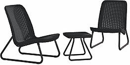 Комплект садових меблів Keter Rio patio set, графіт