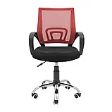 Крісло Richman Спайдер Ю Хром Піастра Сітка чорна + червона, фото 2