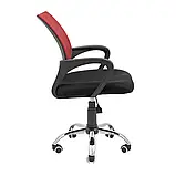 Крісло Richman Спайдер Ю Хром Піастра Сітка чорна + червона, фото 3