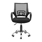 Крісло Richman Спайдер Ю Хром Піастра Сітка чорна + сіра, фото 2