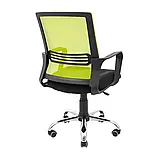 Крісло Richman Джина Хром Піастра Сітка чорна + зелена, фото 3