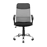 Крісло Richman Ультра Ю Хром M-1 (Tilt) Сітка чорна + сіра, фото 2