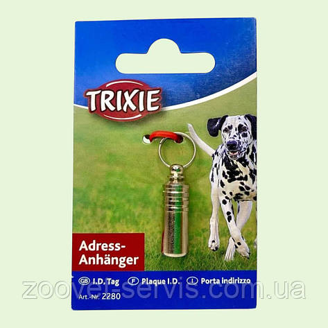 Капсула для адреси на нашийник для собак металева Trixie TX-2280, фото 1