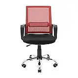 Крісло Richman Джина Хром Піастра Сітка чорна + червона, фото 2