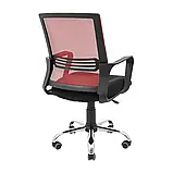 Крісло Richman Джина Хром Піастра Сітка чорна + червона, фото 3