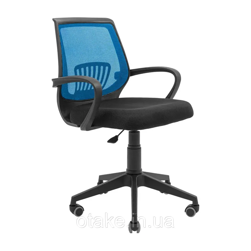 Крісло Richman Стар Пластик Піастра Сітка чорна + синя, фото 1