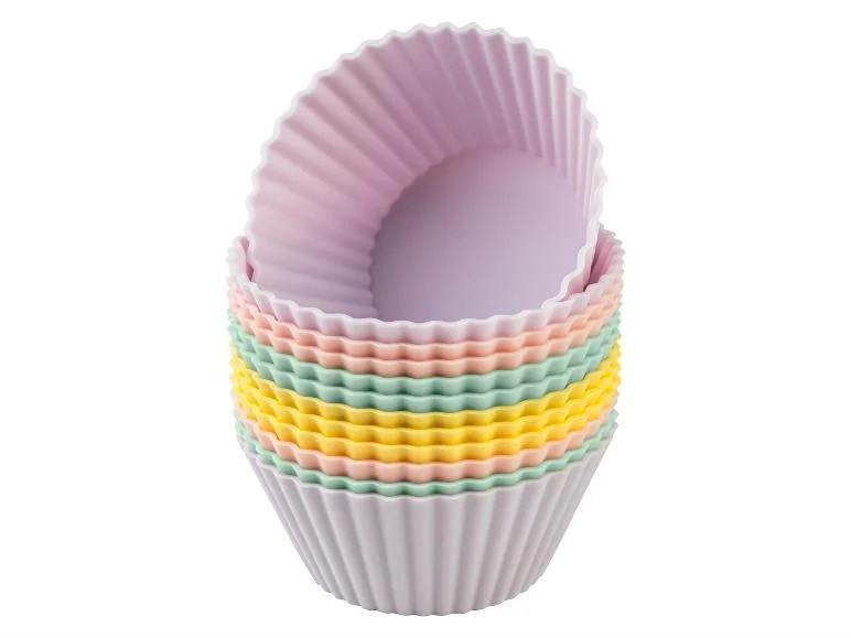 Силіконові форми для кексів ERNESTO 12 шт, набір форм для маффінів 7 х 3 см, фото 1