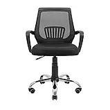 Крісло Richman Стар Хром Піастра Сітка чорна + сіра, фото 2