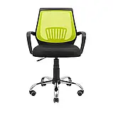 Крісло Richman Стар Хром Піастра Сітка чорна + зелена, фото 2