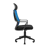 Крісло Richman Профі Пластик Піастра Сітка чорна + синя, фото 3