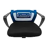 Крісло Richman Профі Пластик Піастра Сітка чорна + синя, фото 6