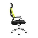 Крісло Richman Профі Хром Піастра Сітка чорна + зелена, фото 3