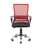 Крісло Richman Робін Хром Піастра Сітка чорна + червона, фото 2
