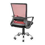 Крісло Richman Робін Хром Піастра Сітка чорна + червона, фото 4