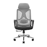 Крісло Richman Монеро Хром M-1 (Tilt) Сітка чорна + сітка сіра, фото 2