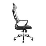 Крісло Richman Монеро Хром M-1 (Tilt) Сітка чорна + сітка сіра, фото 3
