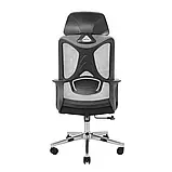 Крісло Richman Монеро Хром M-1 (Tilt) Сітка чорна + сітка сіра, фото 4