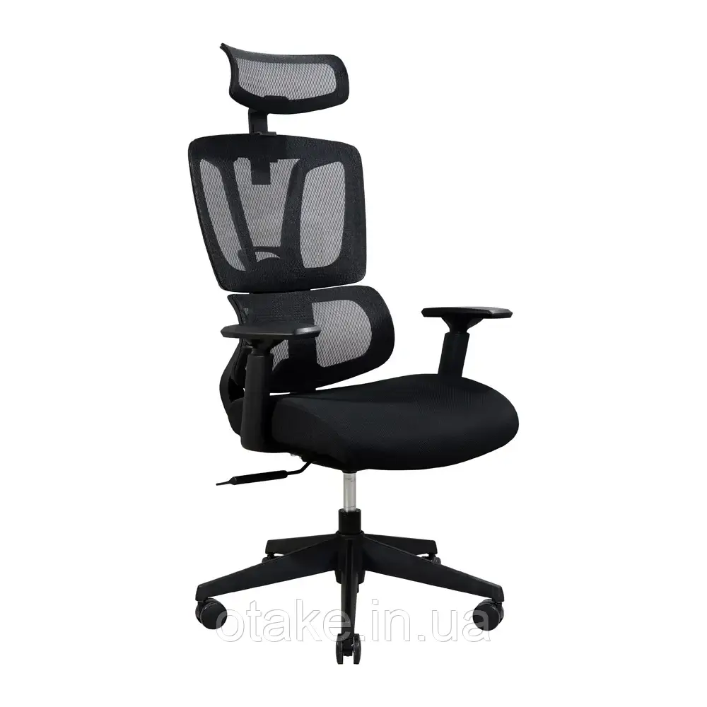 Крісло Richman Баланс Про Пластик Synchro Сітка Чорна, фото 1