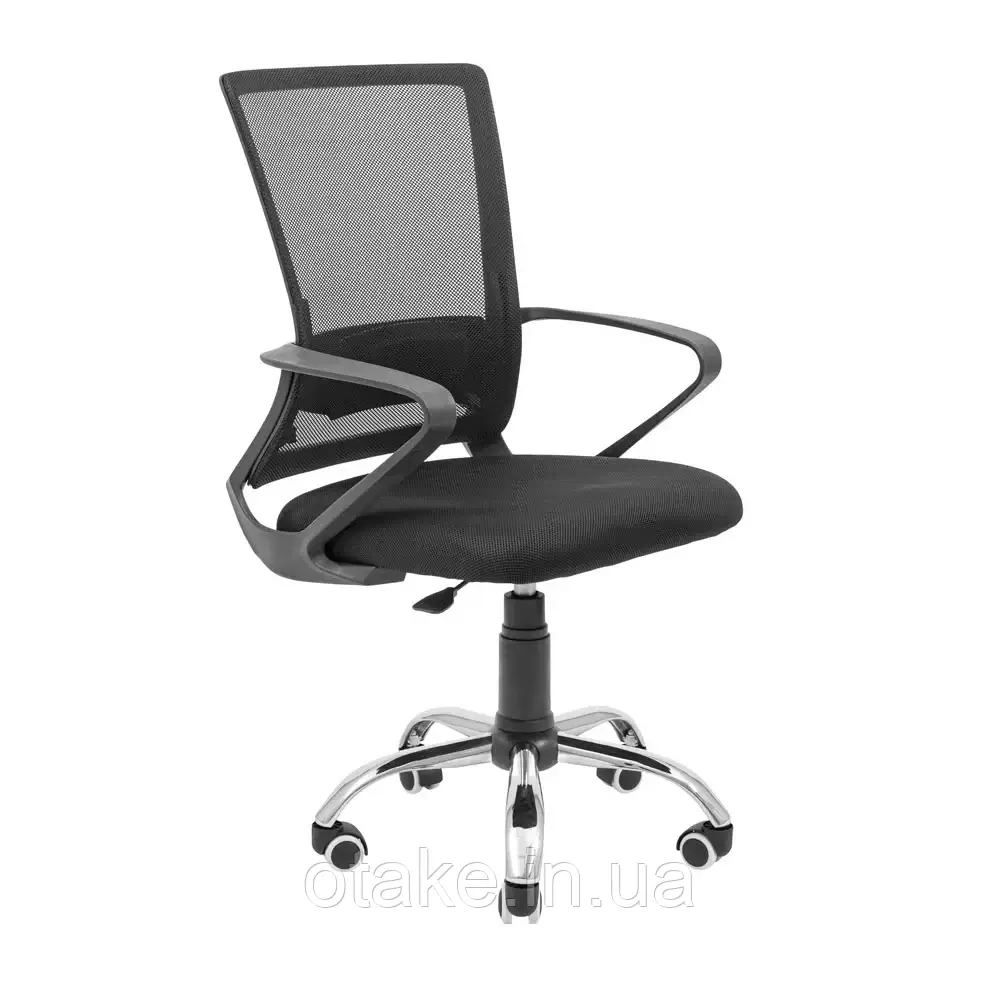 Крісло Richman Робін Хром Піастра Сітка чорна, фото 1