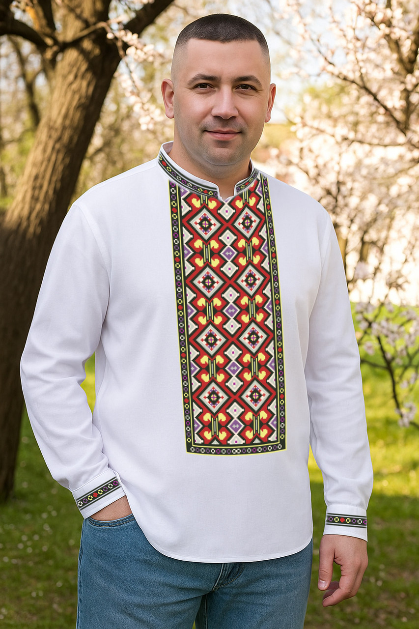 Заготовка для чоловічої вишиванки № 304.1-сч, фото 1