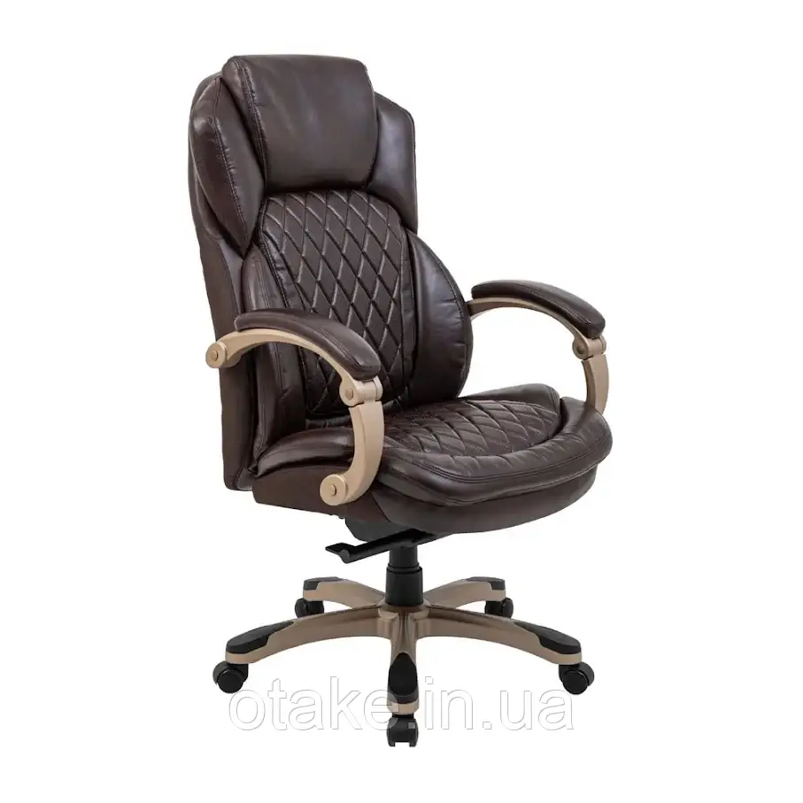 Крісло Richman Преміо Пластик Річ Synchro Шкіра Спліт Темно-коричнева, фото 1