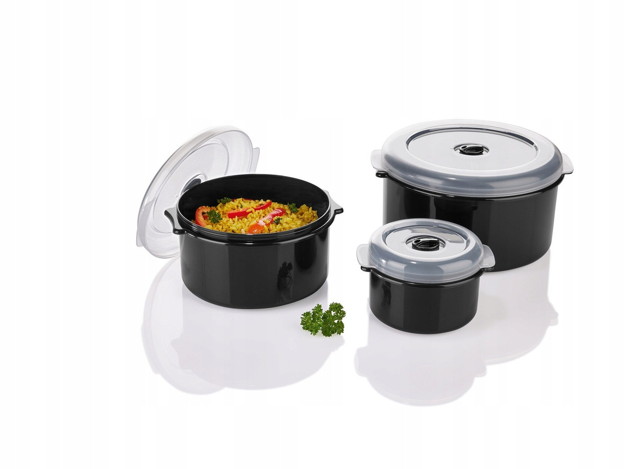 Уцінка! Набір контейнерів для мікрохвильової печі ERNESTO 3 шт. 0,5/1,4/2,6 л, контейнер для мікрохвильовки/морозилки, фото 1