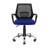 Крісло Richman Стар Хром Піастра Сітка чорна + синя (сидіння), фото 2