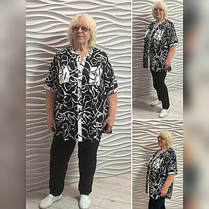 Блуза на ґудзиках великих розмірів