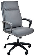 Ергономічне комп'ютерне крісло керівника Lincoln сіре, сучасне, для офісу та дому AMF